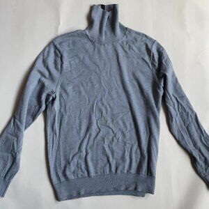 Club Monaco Merino Wool Turtleneck - Grey Blue XL